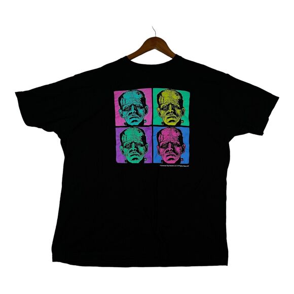 Monsters T-Shirt Adult Black Frankenstein Universal Studios Horror Tee 2XL - Picture 1 of 5